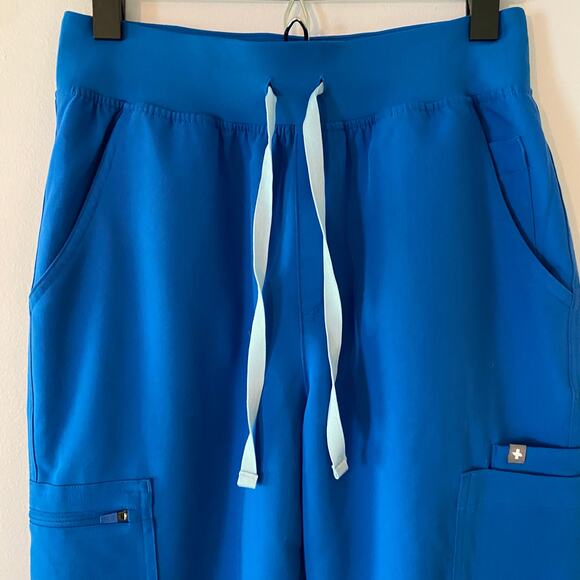FIGS Women's size Small Tall Royal Blue Yola Skinny High Waisted Scrub Pants - Picture 3 of 10